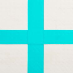 Vidaxl Napihljiva gimnastična podloga s tlačilko 200x200x15 cm zelena