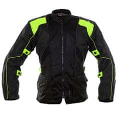 Cappa Racing Tekstilna motoristična jakna UNISEX ROAD, črna/zelena 4XL