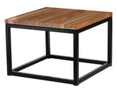 Fernity Cube miza 45x45 črni profil 30 mm lakiran naravni vrh češnje