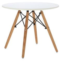 Fernity DTW miza, premer 60 cm, bele, lesene noge