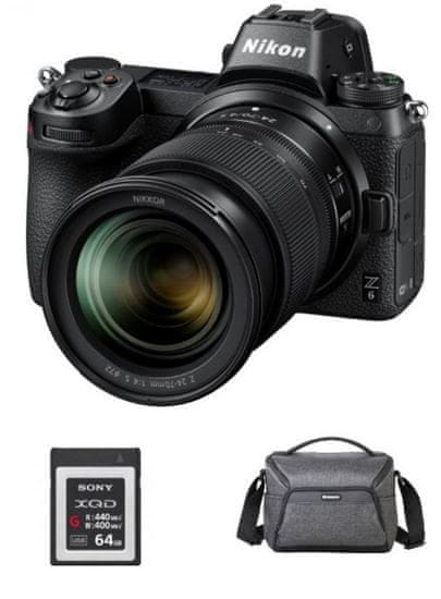 Nikon kit Z6 brezzrcalni fotoaparat + objektiv 24-70 + XQD kartica, 64GB + torba