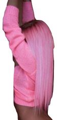 Vipbejba Sintetični clip-on lasni podaljški na 3 zavese, ravni, pastel roza C1