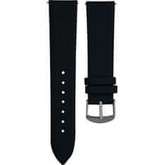 4wrist Leather smooth strap - Black (Širina 18 mm)