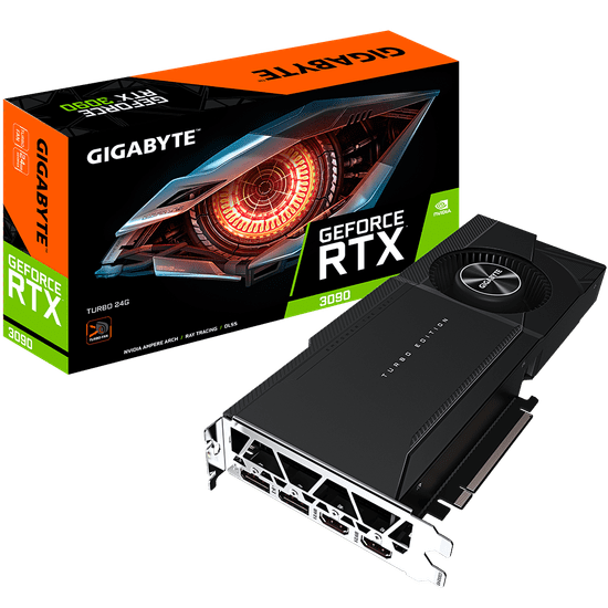 Gigabyte GeForce RTX 3090 TURBO 24G grafična kartica, 24 GB GDDR6X (GV-N3090TURBO-24GD)