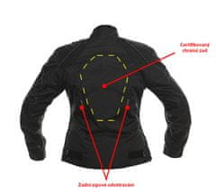 Cappa Racing Ženska tekstilna motoristična jakna STRADA, črna XL