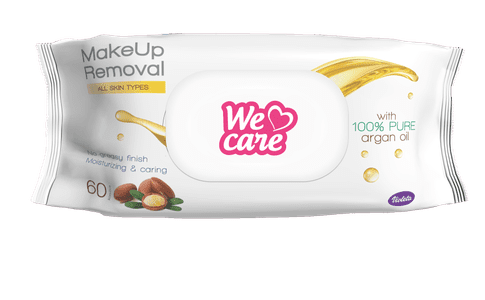 Violeta We Care robčki Make Up, z arganovim oljem, vlažilni, 60/1