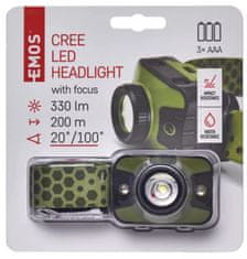 Emos svetilka, naglavna, Cree LED, 3 x AAA