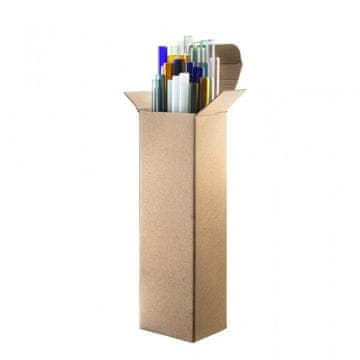 Apriori Set 30 steklenih slamic s ščetko - ukrivljene 21 cm mix barv