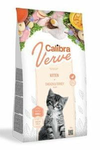  Calibra-Verve Kitten suha hrana za mačje mladiče, s piščancem in puranom, brez žit, 3,5 kg