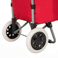 tectake Zložljivi nakupovalni voziček Rdeča