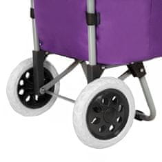tectake Zložljivi nakupovalni voziček Vijolična