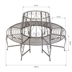 tectake 360-stopinjska vrtna klop, izdelana iz jekla