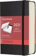 Moleskine planer 2021, 12-mesečni, dnevni, žepni, črn, namizni koledar - Odprta embalaža
