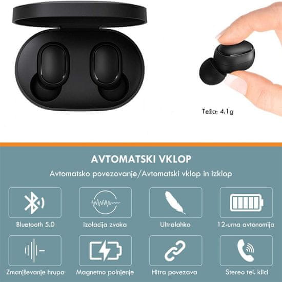 Xiaomi Mi True Wireless Earbuds Basic 2 slu alke rne Odprta embala a mimovrste