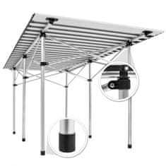 tectake Aluminijasta miza za taborjenje 140 × 70 × 70 cm, sklopna