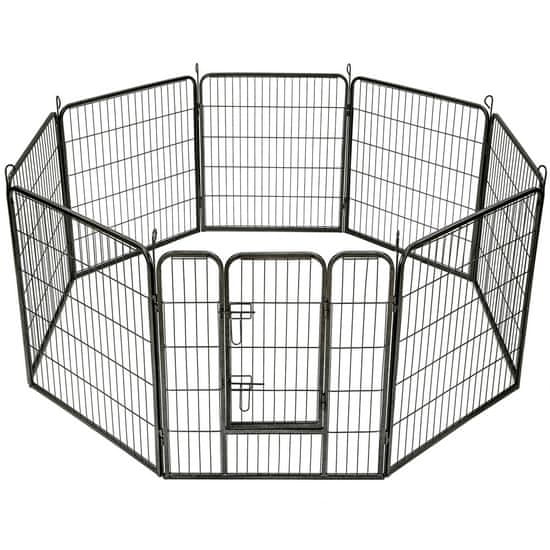 tectake 8-kotna igralna ograja za pasje mladiče 100 cm