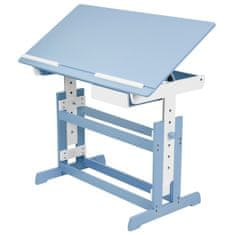 tectake Otroška višinsko nastavljiva miza 109 x 55 x 63 94 cm Modra