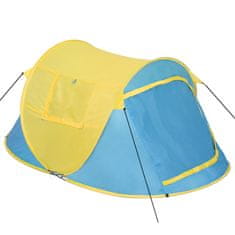 tectake Vodoodporni izskočni šotor Modra/rumena