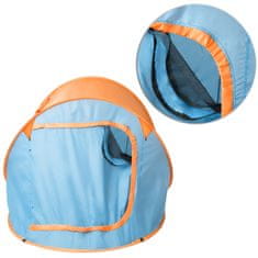tectake Vodoodporni izskočni šotor Modra/oranžna