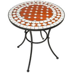 tectake Komplet vrtnega pohištva z mozaičnim dizajnom, 2 stola + miza Ø 60 cm