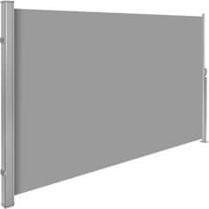 tectake Aluminijasta stranska markiza, raztegljiva, z mehanizmom za samodejno navijanje 160 x 300 cm, Siva