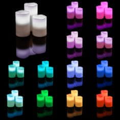 tectake 3 sveče LED s spreminjajočimi se barvami