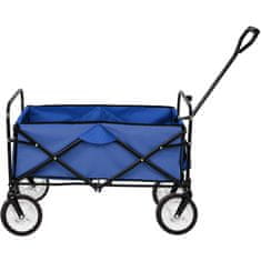 tectake Zložljiv vrtni voziček, nosilnost 80 kg Modra