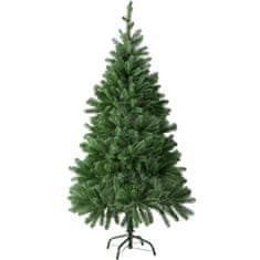 tectake Umetno božično drevesce s kovinskim stojalom 140 cm, 470 konic in brizganih igel, zelena
