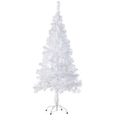 tectake Umetno božično drevesce s kovinskim stojalom 150 cm, 310 konic, bela