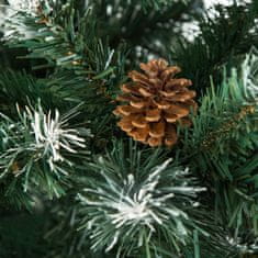 tectake Umetno božično drevesce s kovinskim stojalom 180 cm, 705 konic in borovih storžev, zelena