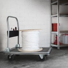 tectake Zložljivi voziček z zavorami Črna, 300 kg