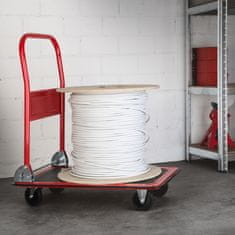 tectake Zložljivi voziček z zavorami Rdeča, 150 kg
