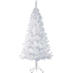 tectake Umetno božično drevesce s kovinskim stojalom 180 cm, 533 konic, bela