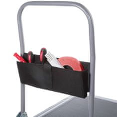 tectake Zložljivi voziček z zavorami Črna, 150 kg