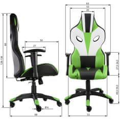 tectake Igralni stol Optimus Črna/zelena/bela