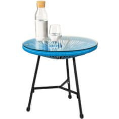 tectake Komplet dveh stolov 2 Gabriella z mizo Modra