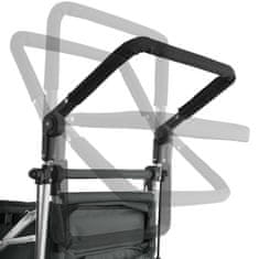 tectake Zložljiv vrtni voziček Nico s transportno torbo, nosilnost 80 kg Siva