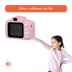 Forever SKC-100 otroški fotoaparat s kamero, roza - rabljeno