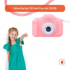 Forever SKC-100 otroški fotoaparat s kamero, roza