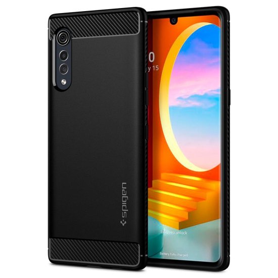 Spigen Rugged Armor ovitek za LG Velvet, črn