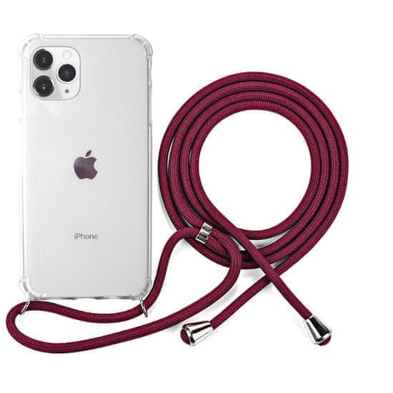 EPICO Nake String Case zaščitni ovitek za iPhone 11 Pro, bel, prozoren/rdeč