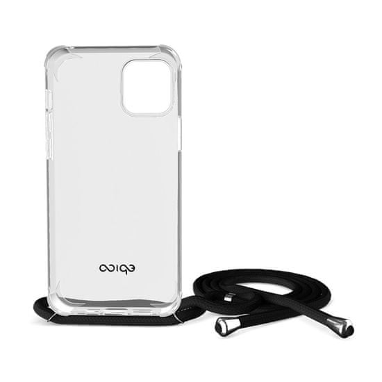 EPICO Nake String Case zaščitni ovitek za iPhone 12 Pro Max, bel, prozoren/črn