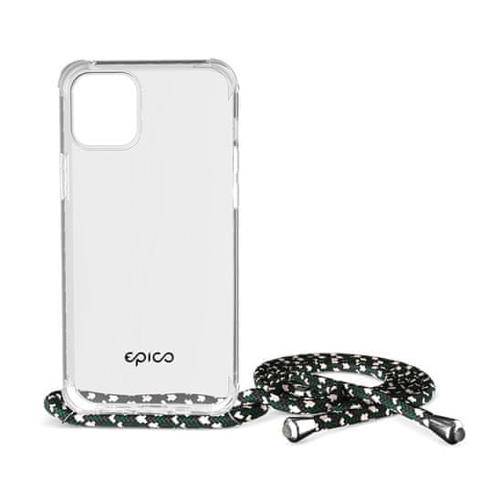 EPICO Nake String Case zaščitni ovitek za iPhone 12 Pro Max, bel, prozoren/črno-bel