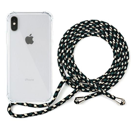 EPICO Nake String Case zaščitni ovitek za iPhone X/XS, bel, prozoren/črno-bel