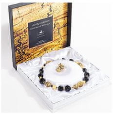 Lampglas Luksuzni komplet nakita Golden Tiger iz Lampglas z 24-karatnim zlatom CQ5 (ogrlica, uhani)