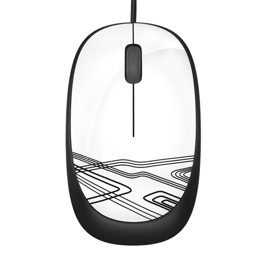 Logitech M105 miška, USB, bela