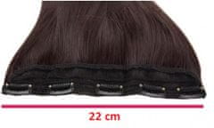 Vipbejba Sintetični clip-on lasni podaljški na 1 zaveso, ravni, kostanjevo rjavi 30T33