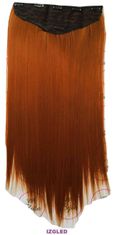 Vipbejba Sintetični clip-on lasni podaljški na 1 zaveso, ravni, tobačno oranžni F43