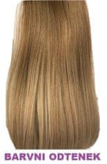 Vipbejba Sintetični clip-on lasni podaljški na 1 zaveso, ravni, svetlo rjavi zgoraj in temno pramenasto blond spodaj 16+27/613