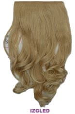 Vipbejba Sintetični clip-on lasni podaljški na 1 zaveso, skodrani, zlato pramenasto blond F12
